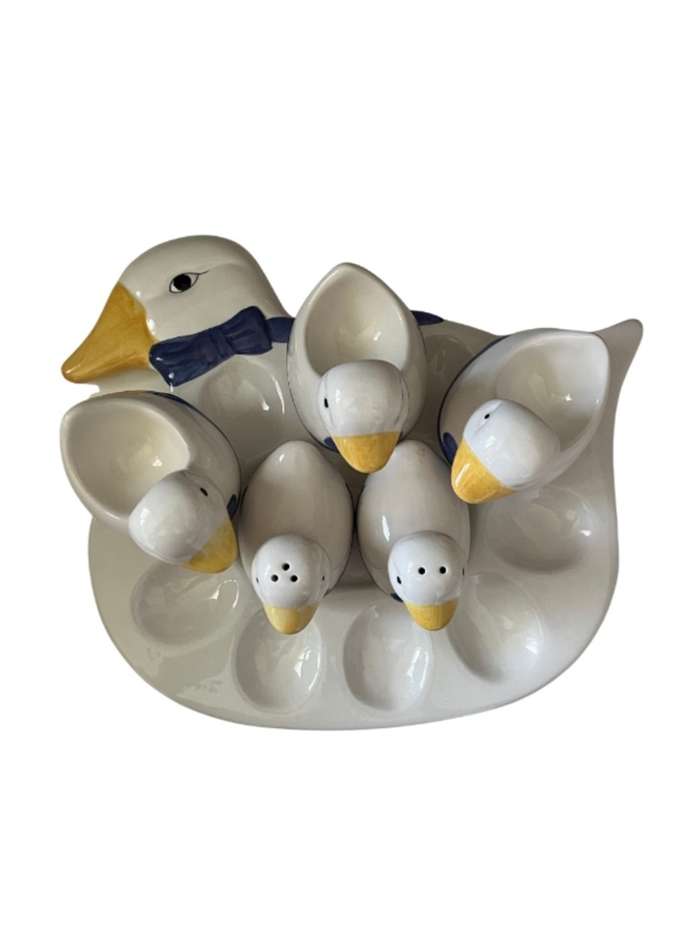 Vintage Goose Egg Plate and accessories